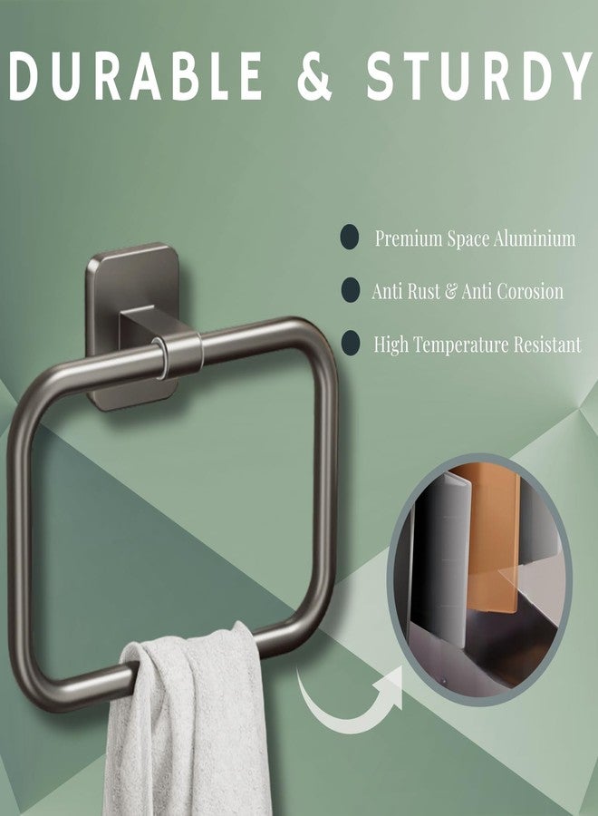 Tenom Towel Hanger for Wash Basin, Towel Holder in Bathroom, Bathroom Towel Hanger for Wall, Napkin Holder for Wash Basin, (Grey, Rectangle) - Image 3